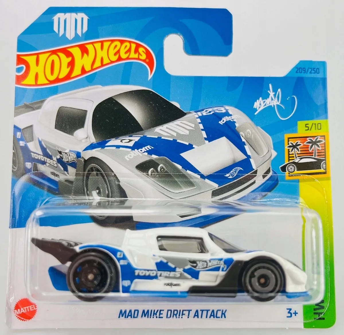 Hot Wheels 2023 Mad Mike Drift Attack HKG56 - Blauwe Sportwagen van Hot Wheels in Blauw – productfoto