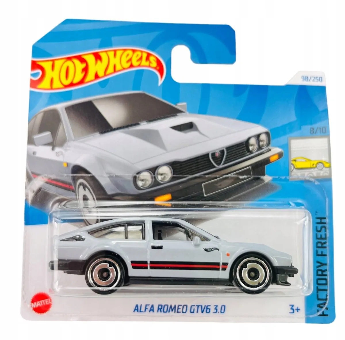 Hot Wheels 2024 Alfa Romeo GTV6 3.0 Modelauto Schaal 1:64 de Hot Wheels en Gris – photo du produit