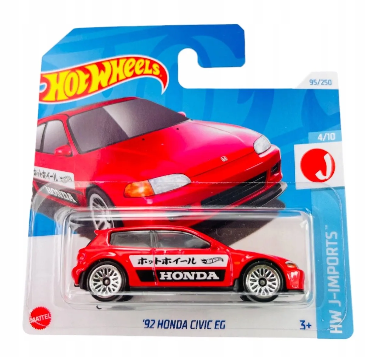 Hot Wheels 2024 Honda Civic EG 1:64 - HW J-Imports de Hot Wheels en Rouge – photo du produit