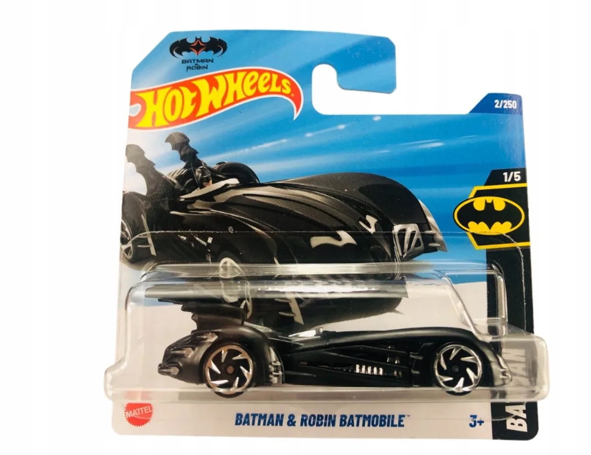 Hot Wheels 2025 Batman & Robin Batmobile Schaal 1:64 van Hot Wheels in Zwart – productfoto