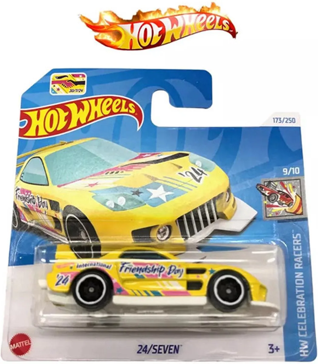 HOT WHEELS 24/SEVEN 173/250 FRIENDSHIP DAY 24 1:64 HW CELEBRATION RACERS 9/10 de Hot Wheels en Jaune – photo du produit