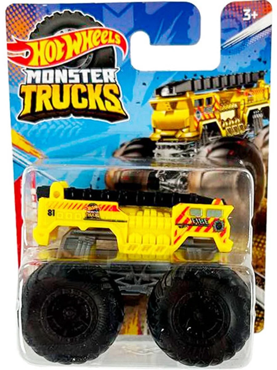 HOT WHEELS 5 ALARM CITY WORKS MONSTER TRUCKS HFB96 HW 1:64 (194735036974) by Hot Wheels in Yellow – product photo