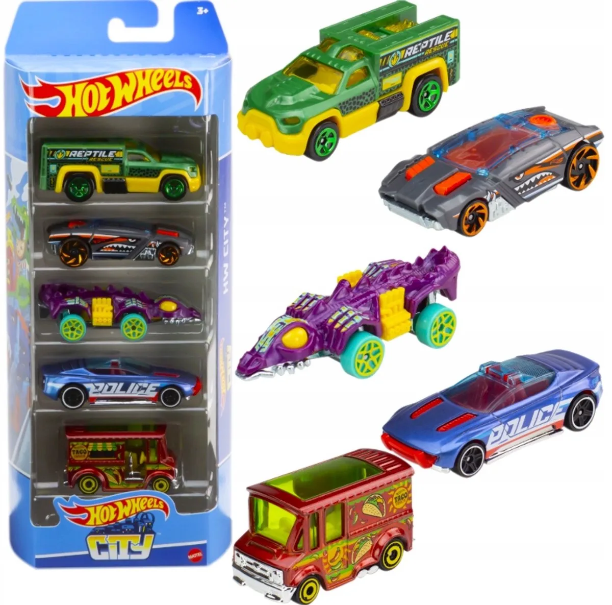 Hot Wheels 5-Pack Auto Set - Cadeau voor Verzamelaars van Hot Wheels in Multi-coloured – productfoto