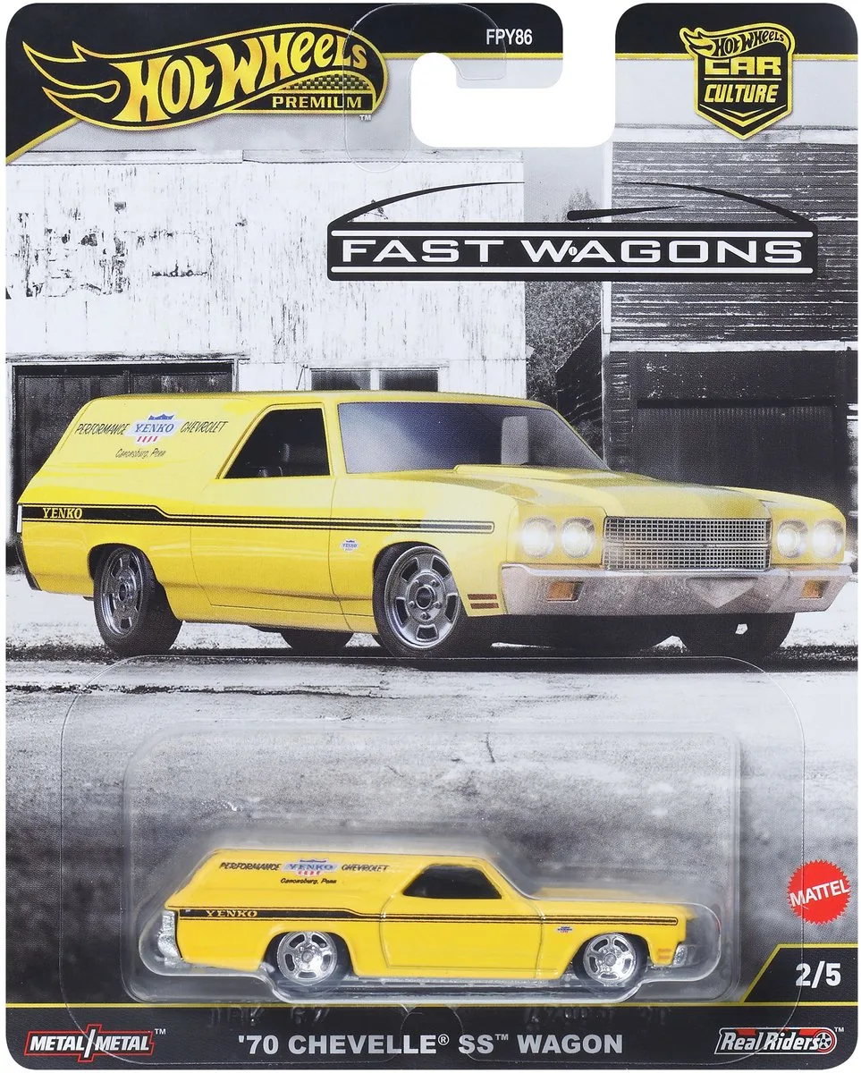 Hot Wheels 70 CHEVELLE SS WAGON de Hot Wheels en Jaune – photo du produit