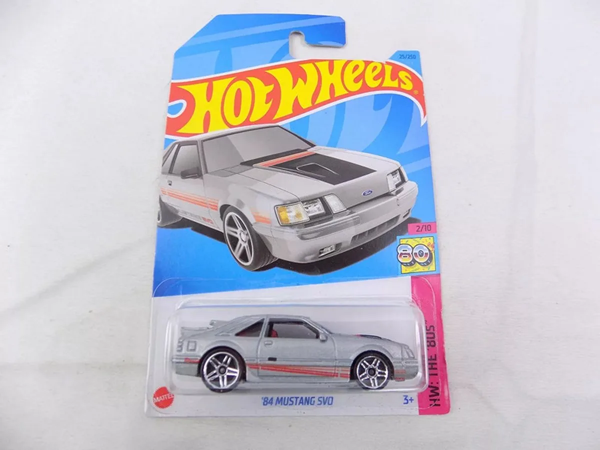 Hot Wheels 84 Mustang SVO - Die Cast 7 cm - Voertuig - Spaar ze allemaal von Hot Wheels in Silber – Produktfoto