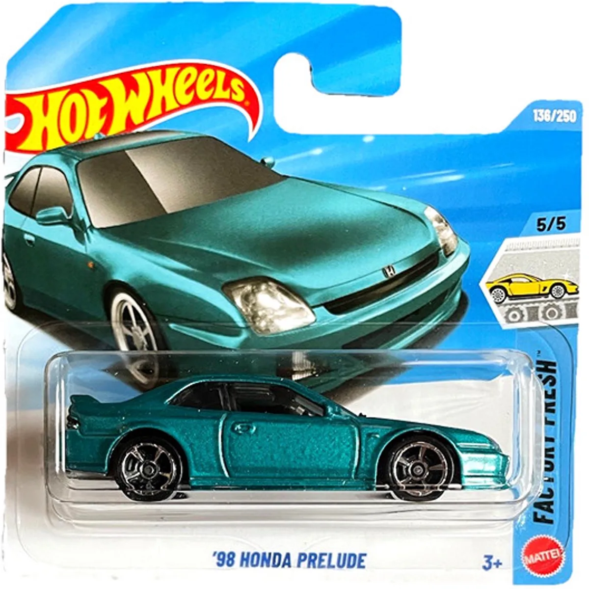 HOT WHEELS 98 HONDA PRELUDE 136/250 HW FACTORY FRESH 5/5 SHORT CARD 2026 van Hot Wheels in Turquoise – productfoto