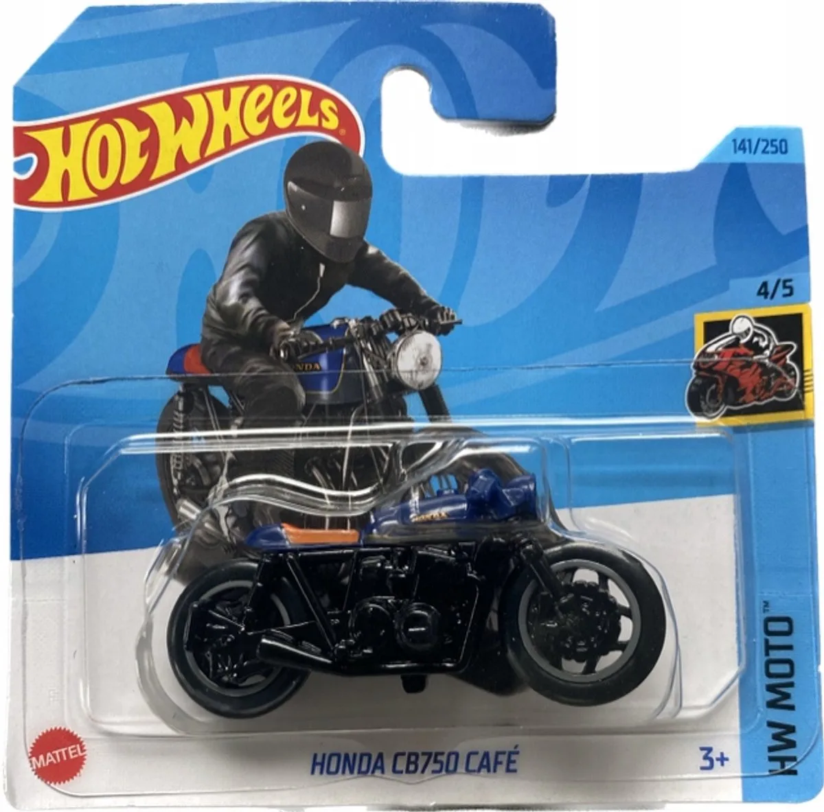 Hot Whoels HKG49 Get CB750 Cafe Motor - Schal 1:64 van Hot Wheels in Blauw – productfoto