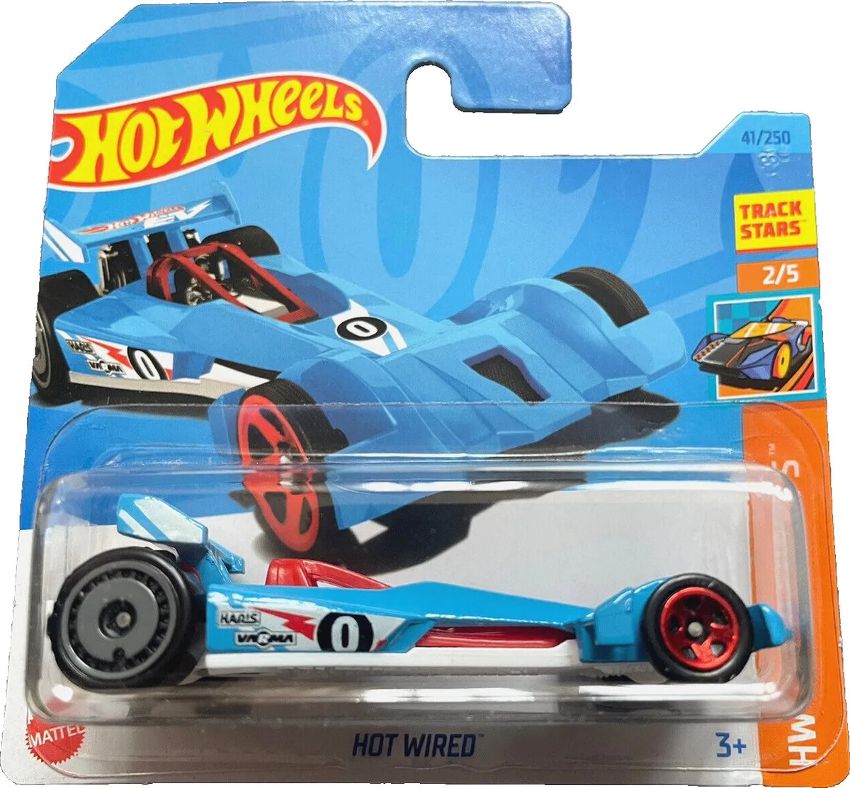 HOT WIRED BLUE 41/250 1:64 HW TRACK CHAMPS 2/5 de Hot Wheels en Bleu, Blanc – photo du produit