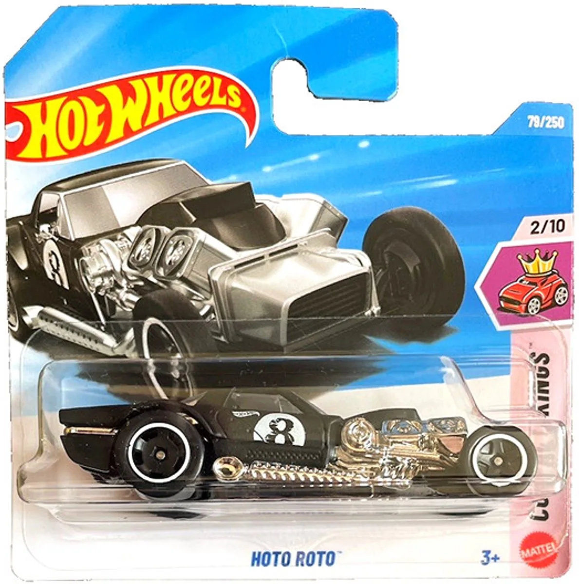 HOTO ROTO 79/250 HW COMPACT KINGS 2/10 SHORT CARD 2026 1:64 van Hot Wheels in Black matt – productfoto