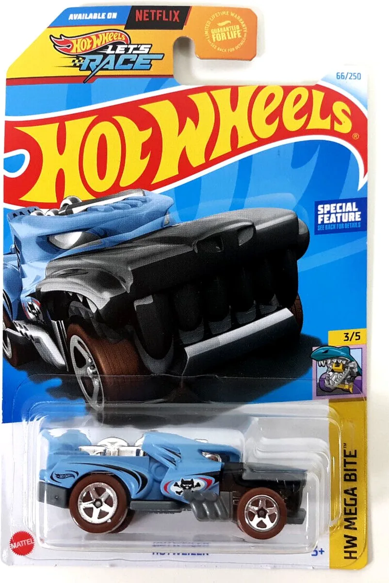 HOTWEILER 66/250 (1:64) 3/5 HW MEGA BITE 3/5 by Hot Wheels in Blue – product photo