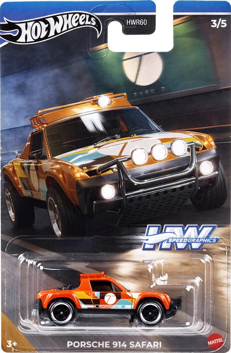 HRT06 speelgoedvoertuig fra Hot Wheels i Sort, Blå, Orange – produktbillede