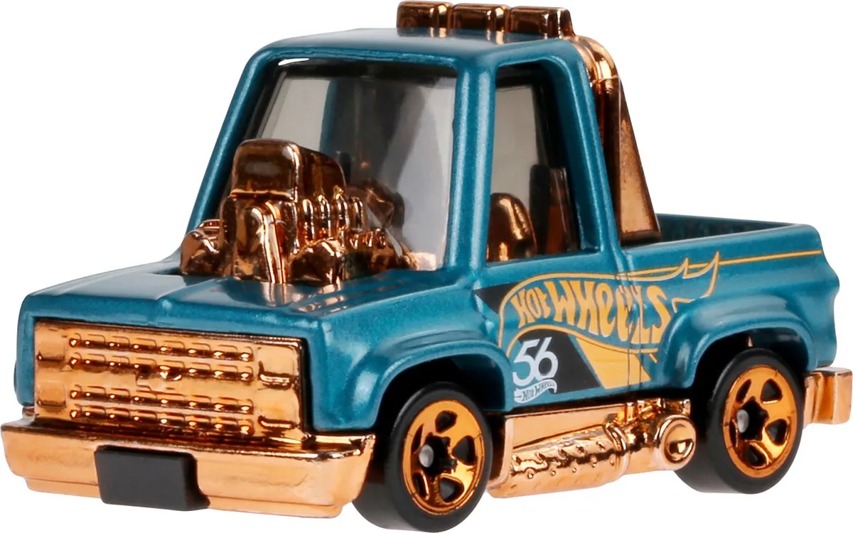 HVX00 speelgoedvoertuig fra Hot Wheels i Guld, Grøn, Orange – produktbillede