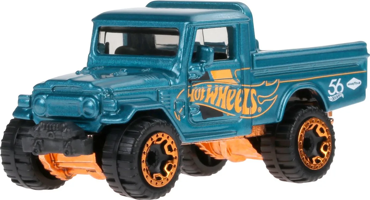 HVX01 speelgoedvoertuig van Hot Wheels in Goud, Groen, Oranje – productfoto