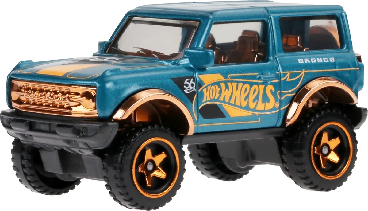 HVX02 speelgoedvoertuig de Hot Wheels en Or, Vert, Orange – photo du produit