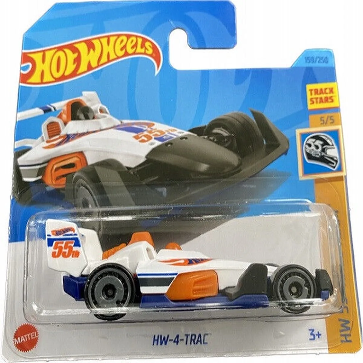 HW-4-TRAC BLUE 159/250 (1:64) HW 55 RACE TEAM 5/5 von Hot Wheels in Blau – Produktfoto