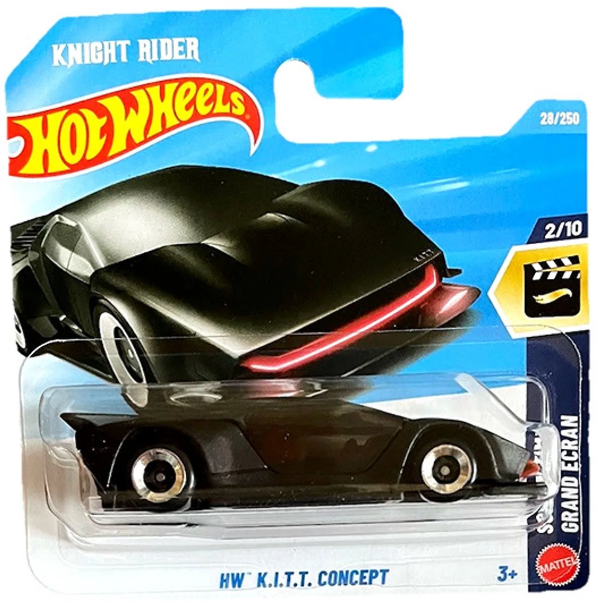 HW K.I.T.T CONCEPT KNIGHT RIDER 28/250 HW SCREEN TIME 2/10 SHORT CARD 2026 från Hot Wheels i Matt black red – produktbild