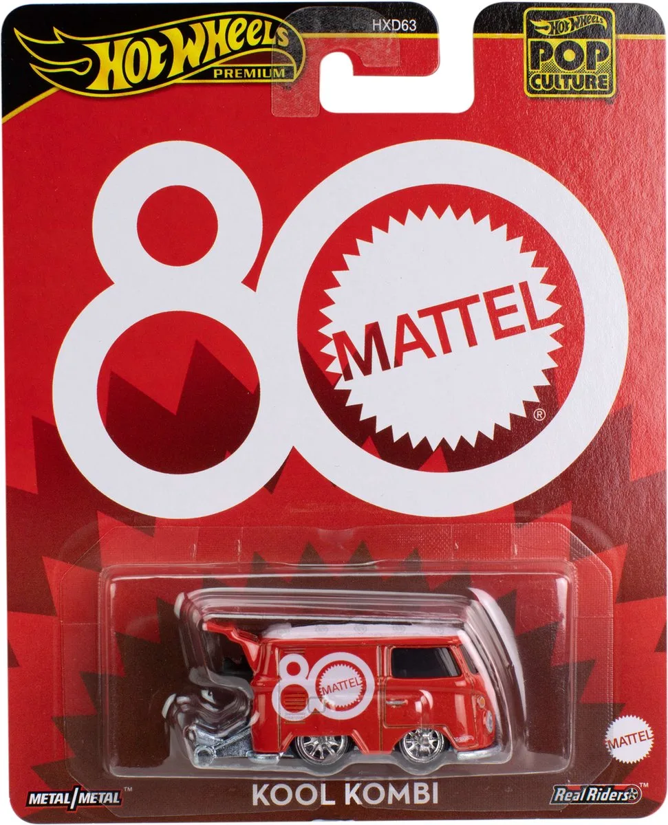 JBL68, Kool Kombi, Auto, 3 jaar, Metaal, Kunststof, Rood, Wit de Hot Wheels en Rouge – photo du produit
