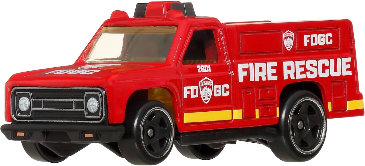 JBY16 speelgoedvoertuig van Hot Wheels in Rood, Wit – productfoto