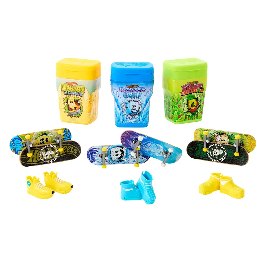 Kauwgomdoos Met 2 Skateboards 6 Willekeurige Verzending Geassorteerd van Hot Wheels – productfoto