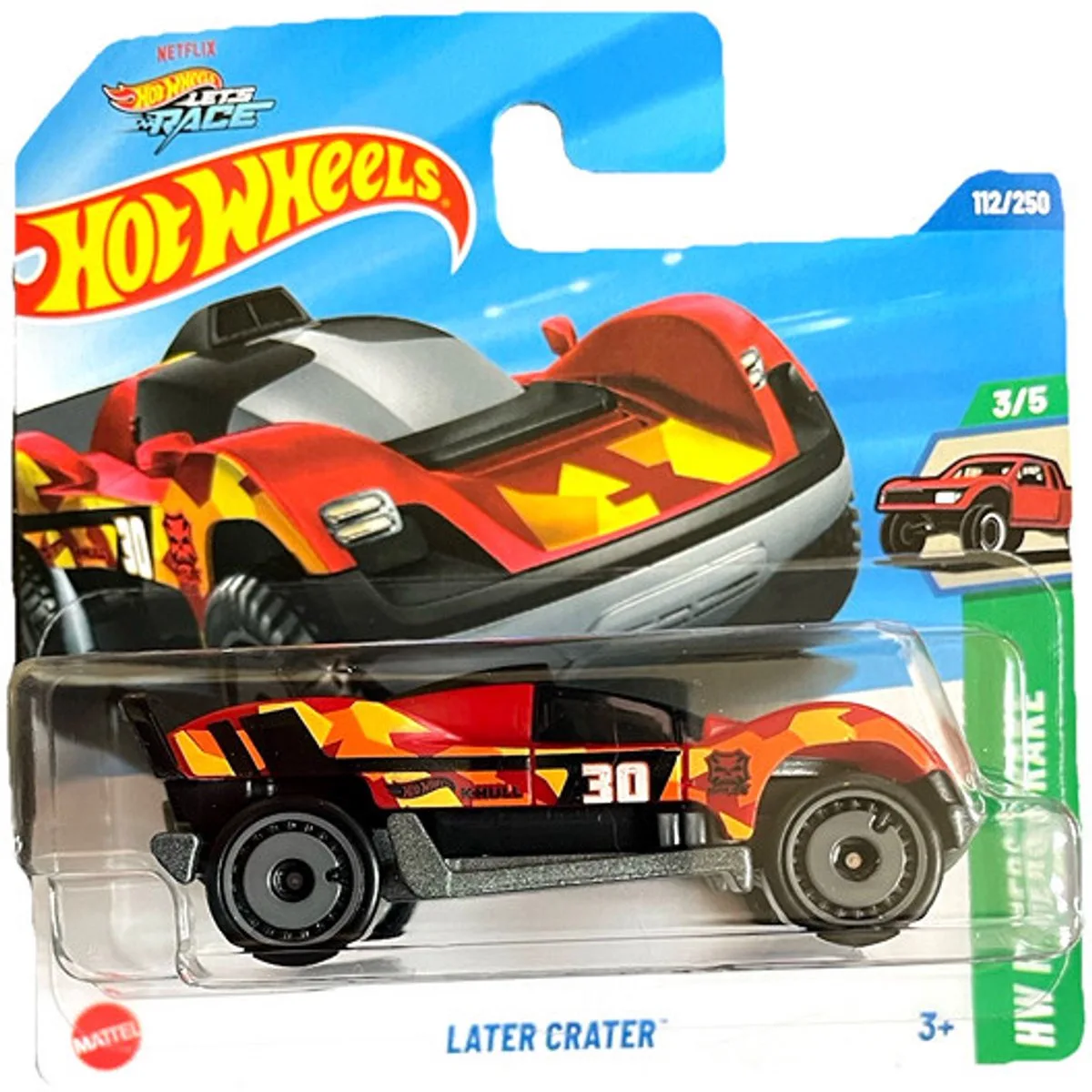 LATER CRATE 112/250 HW REVERSE RAKE 3/5 van Hot Wheels in Rood – productfoto