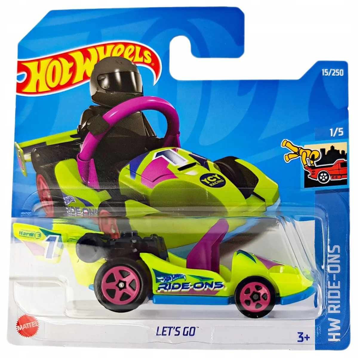 Let's Go Kart HCW76 - 1:64 Metaal van Hot Wheels in Groen – productfoto