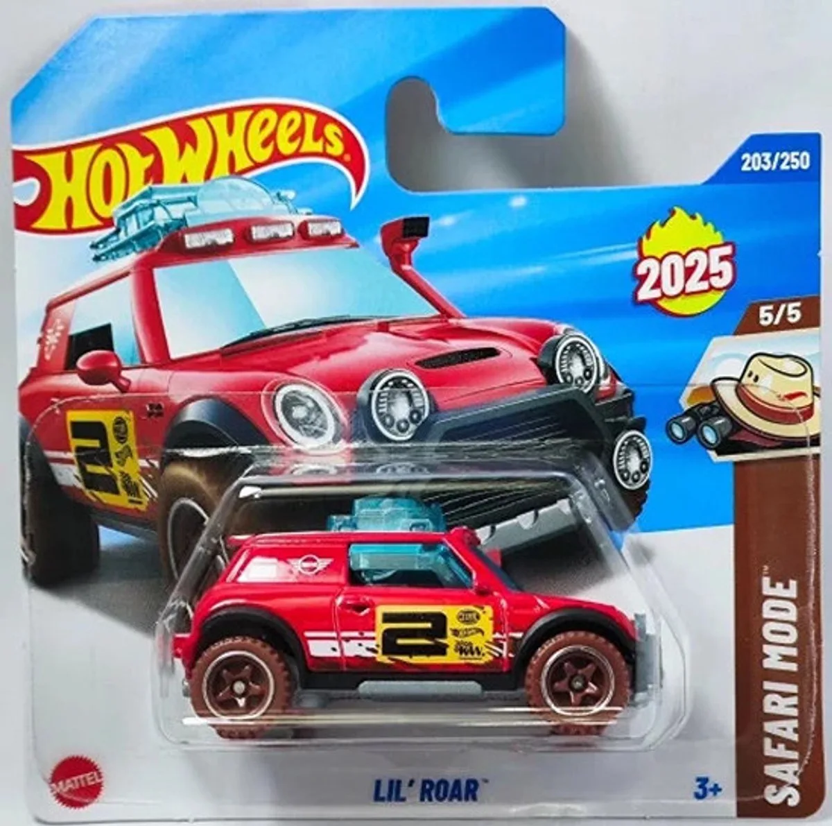 LIL 'ROAR SAFARI RED 203/250 (1:64) HW SAFARI MODE 5/5 från Hot Wheels i Safari red 2 – produktbild