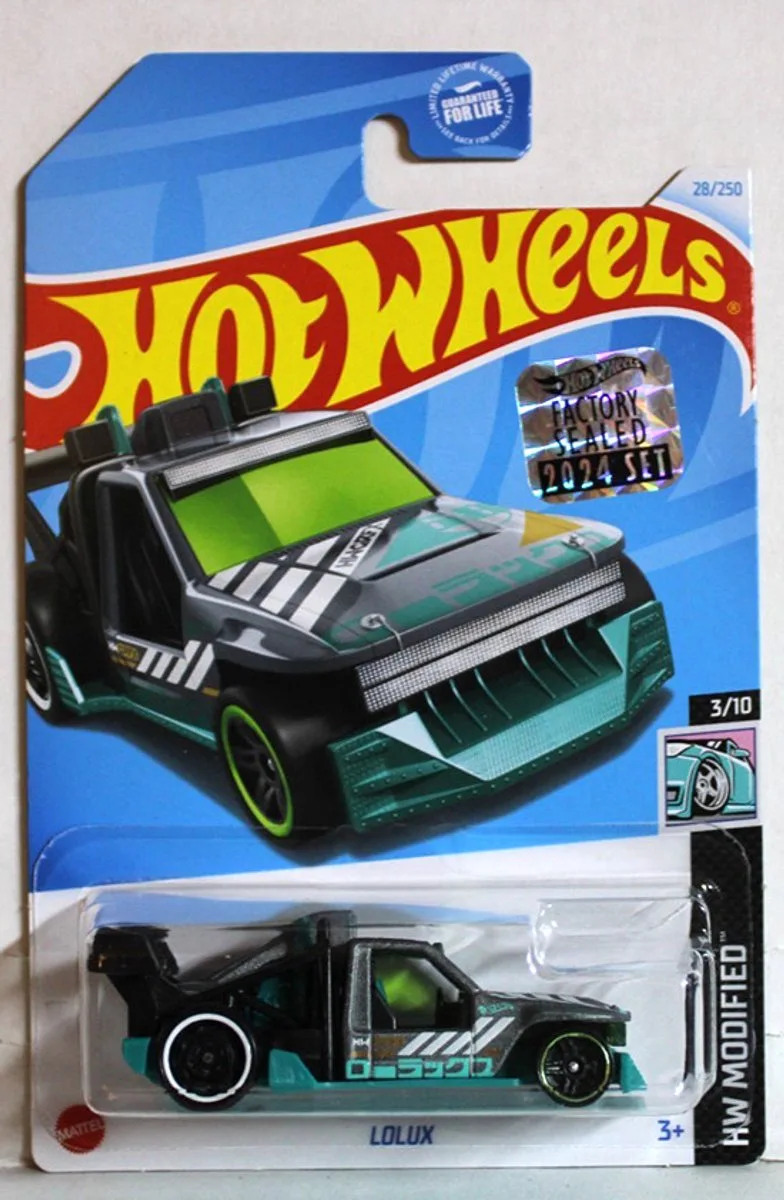 LOLUX 68 GREY SILVER 28/250 (1:64) HW MODIFIED 3/10 LONG CARD 2024 van Hot Wheels in Green silver – productfoto