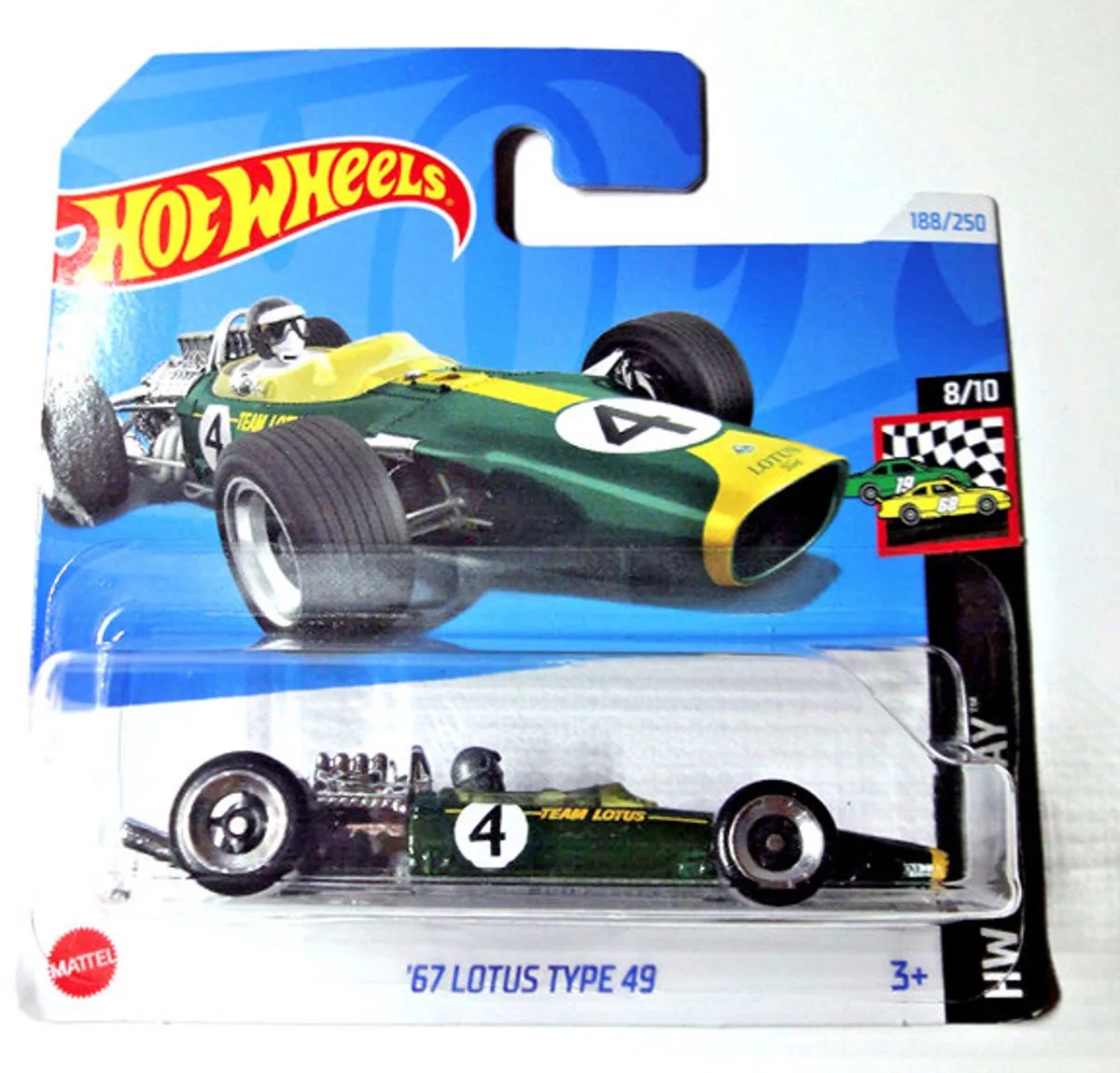LOTUS '67 TYPE 49 RACING GREEN 188/250 (1:64) HW RACE DAY 8/10 SHORT CARD 2024 de Hot Wheels en Racing green 4 – photo du produit