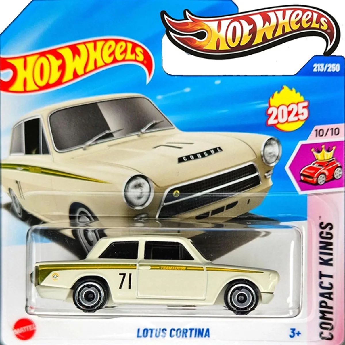 LOTUS CORTINA 213/250 HW COMPACT KINGS 10/10 1:64 de Hot Wheels en Vanille white – photo du produit