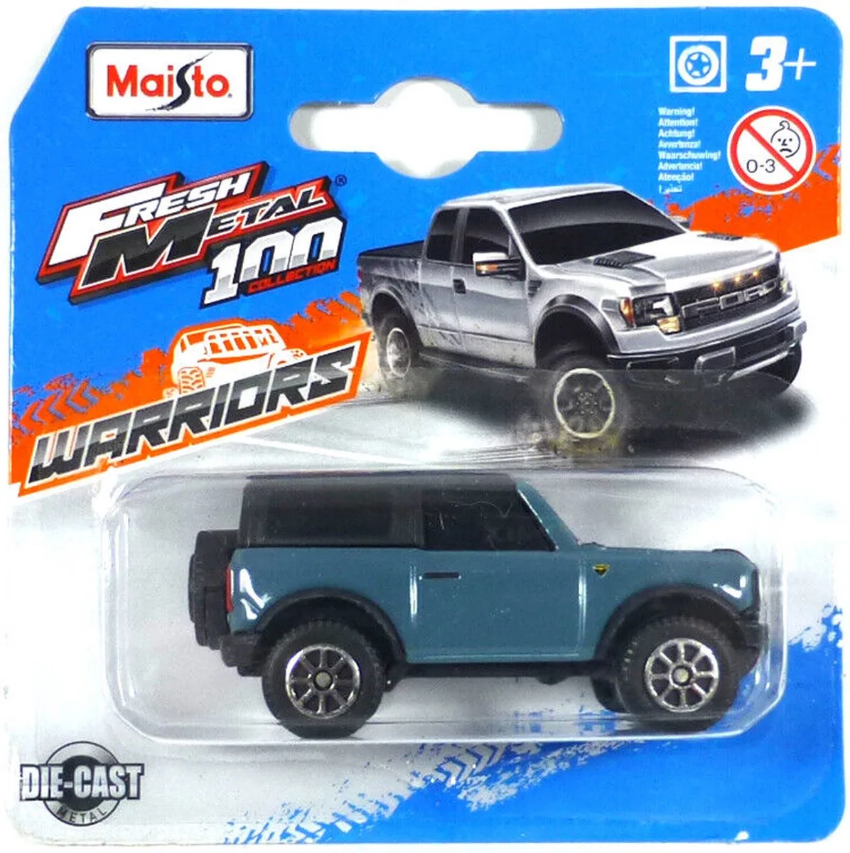 MAISTO FRESH METAL 2021 FORD BRONCO 1:64 by Hot Wheels in Blue – product photo