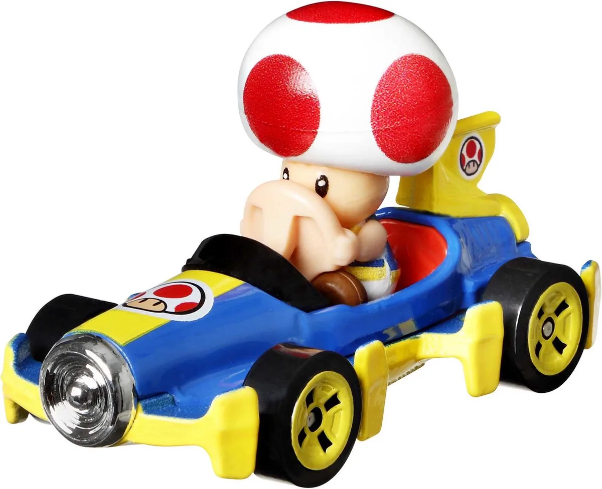 Mario Kart - Toad - Mach 8 - 1:64 von Hot Wheels in Mehrfarbig – Produktfoto