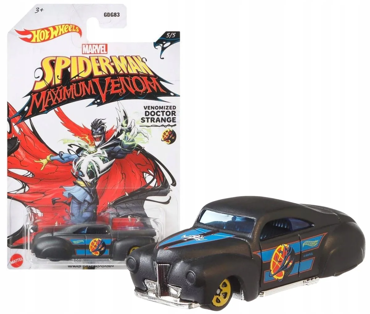 Marvel Venomized Doctor Strange 5/5-serie von Hot Wheels in Blau – Produktfoto