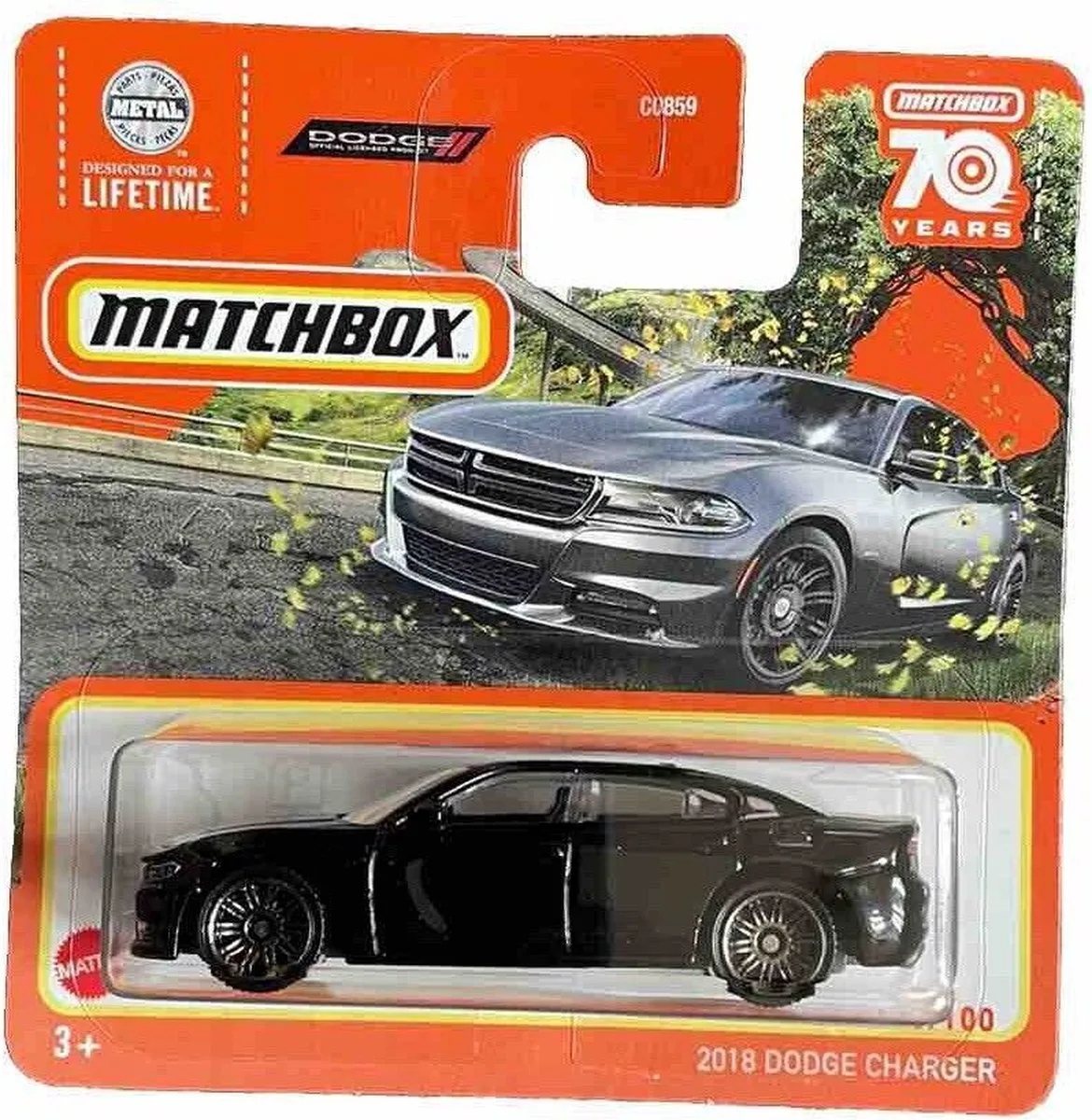 MATCHBOX 2018 DODGE CHARGER 13-100 (1:64) by Hot Wheels in Black – product photo