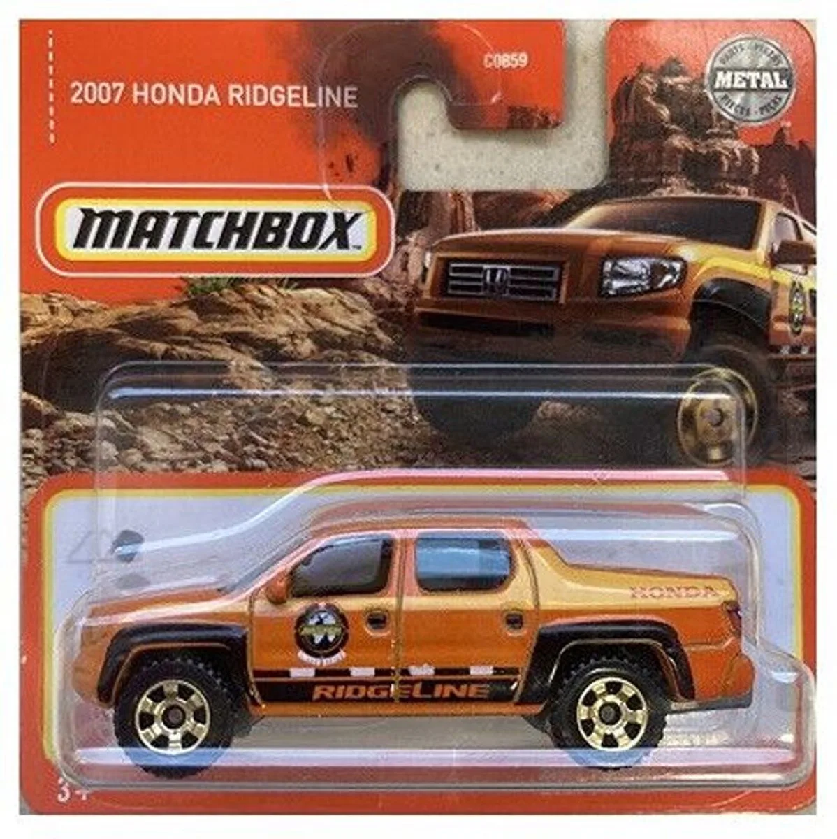 MATCHBOX 96-100 HONDA RIDGELININE 2007 BRONS/ORANGE (1:64) de Hot Wheels en Brons orange – photo du produit
