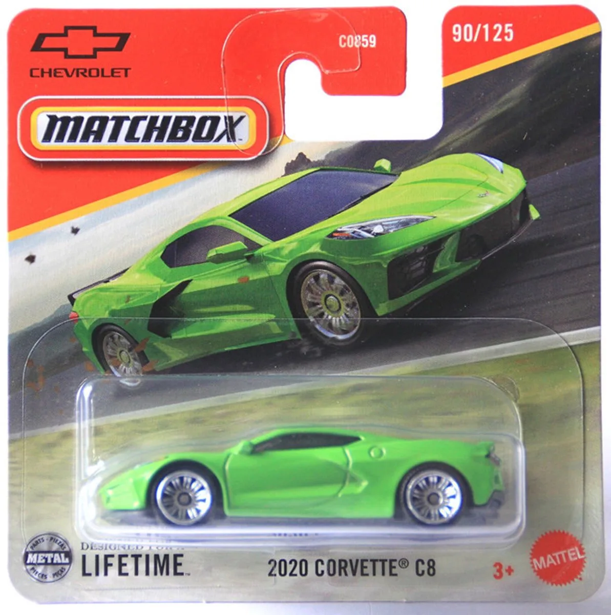 MATCHBOX CORVETTE C8 2020 RACING GREEN METALIC 90/125 1:64 METAL (JBR66-LA10) de Hot Wheels en Green racing metalic – photo du produit