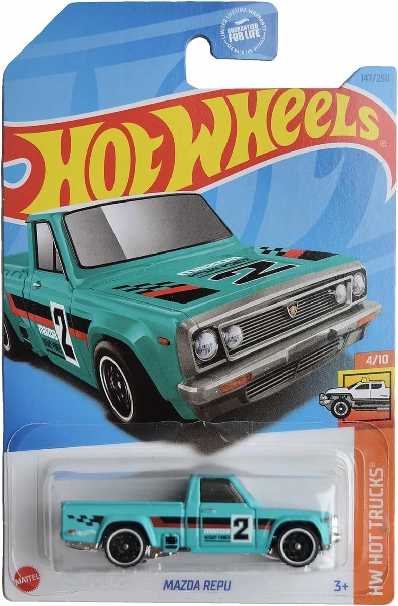 MAZDA REPU 147/250 1:64 HW HOT TRUCKS 4/10 van Hot Wheels in Groen – productfoto