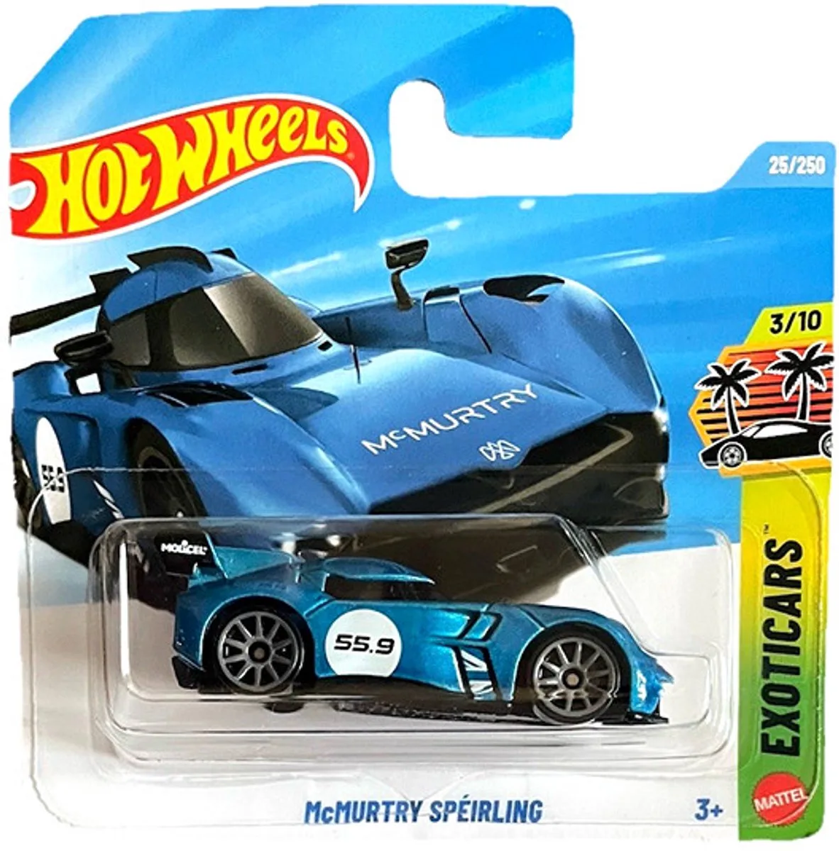 Mc MURTRY SPÉIRLING 25/250 HW EXOTICARS 3/10 SHORT CARD 2026 van Hot Wheels in Blue metalic – productfoto