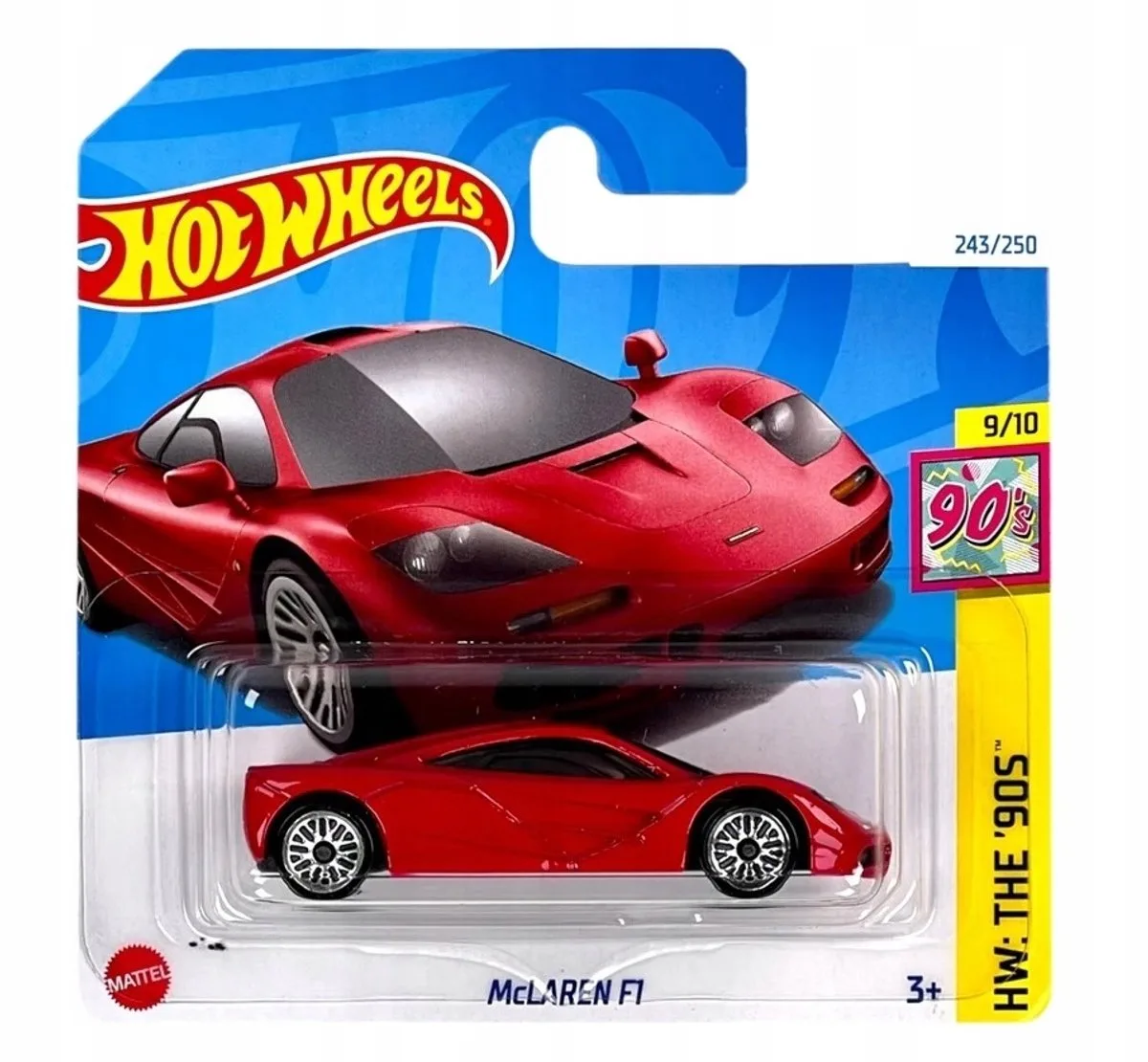 McLaren F1 2024 - HW De serie uit de jaren 90 van Hot Wheels in Rood – productfoto