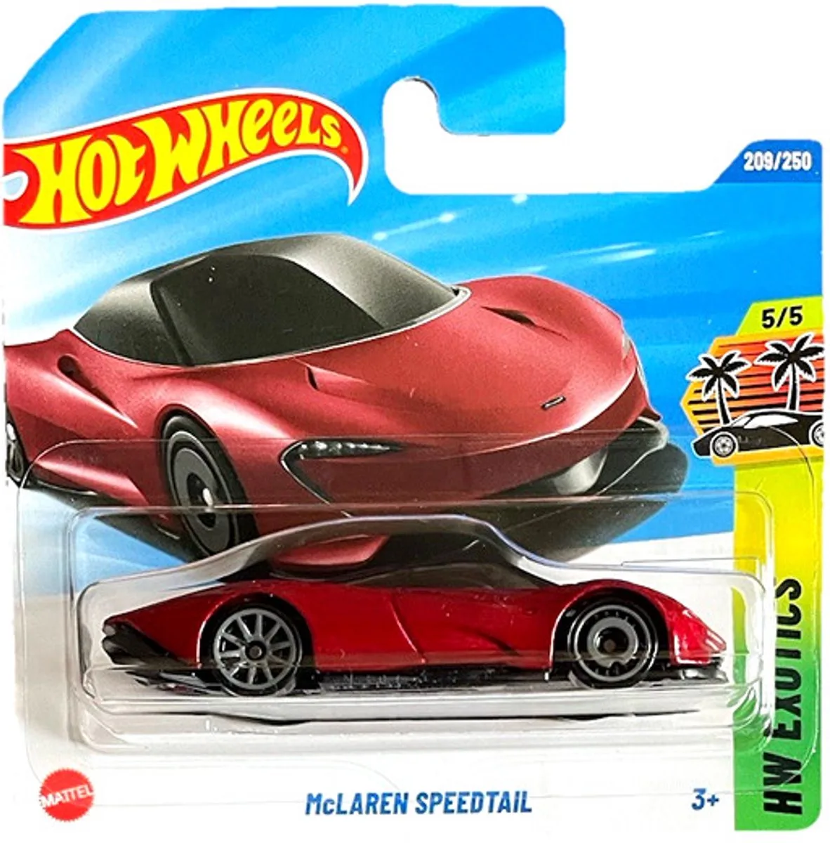 McLAREN SPEEDTAIL 209/250 HW EXOTICS 5/5 1:64 SHORT CARD 2025 van Hot Wheels in Rood – productfoto