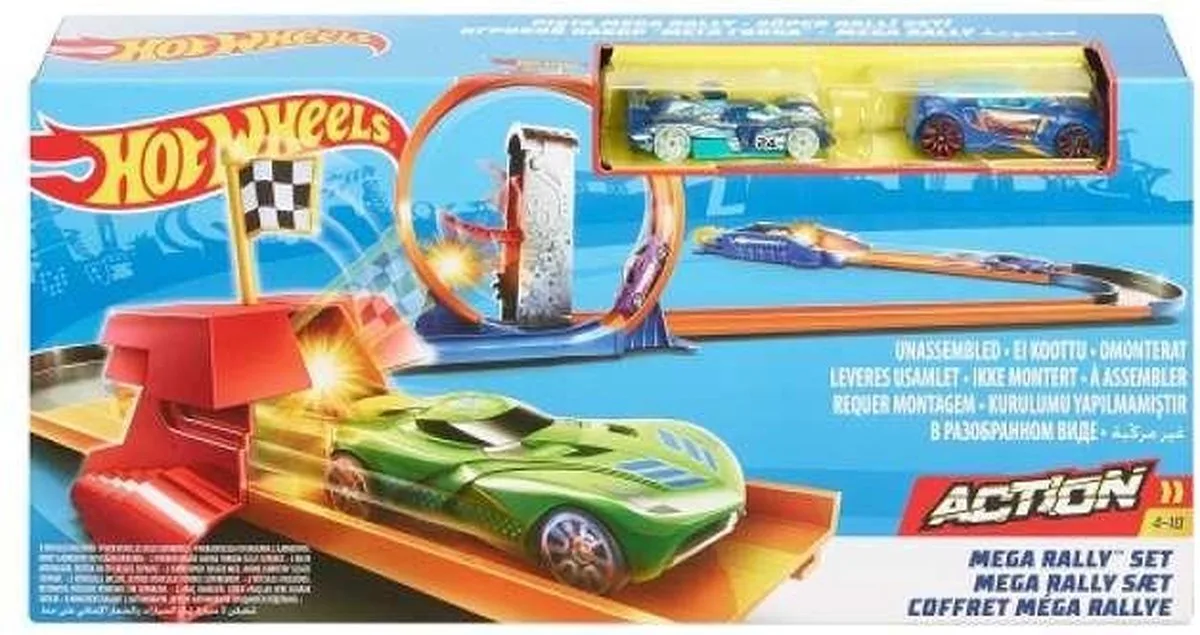 Mega Rally Set de Hot Wheels en Bleu – photo du produit
