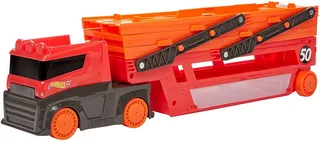 Mega Transporter Vrachtwagen - Schaal 1:64 von Hot Wheels in Orange, Rot – Produktfoto 1 von 6
