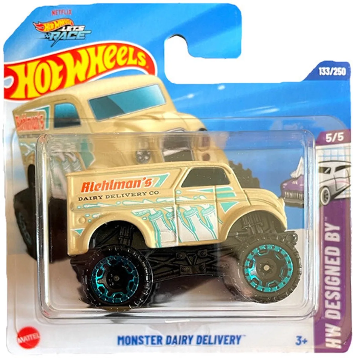 MONSTER DAIRY DELIVERY ALEHLMAN'S 133/250 1:64 HW DESIGNED BY 5/5 från Hot Wheels i Vanille – produktbild