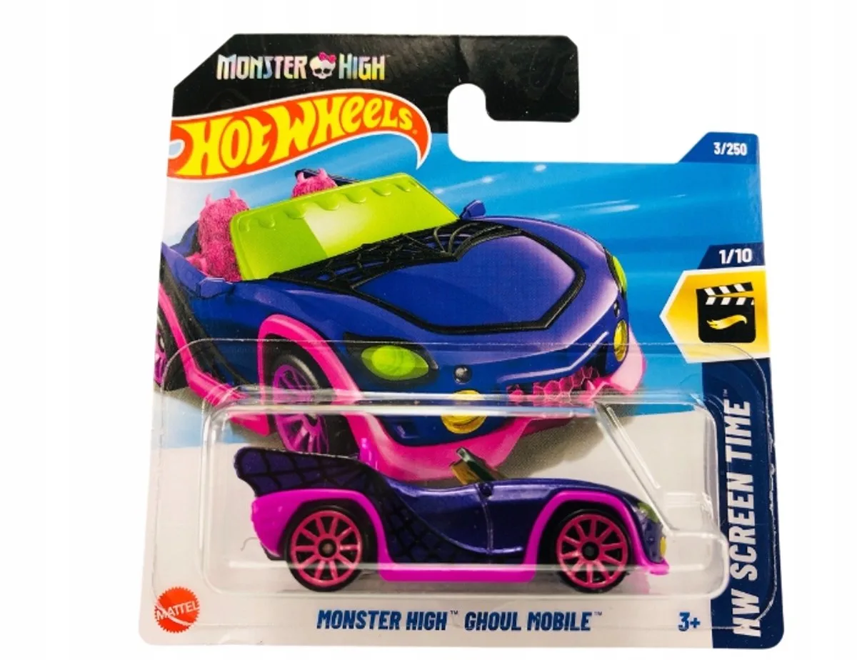 Monster High Ghoul Mobiel 2025 - Schaal 1:64 fra Hot Wheels i Lilla – produktbillede