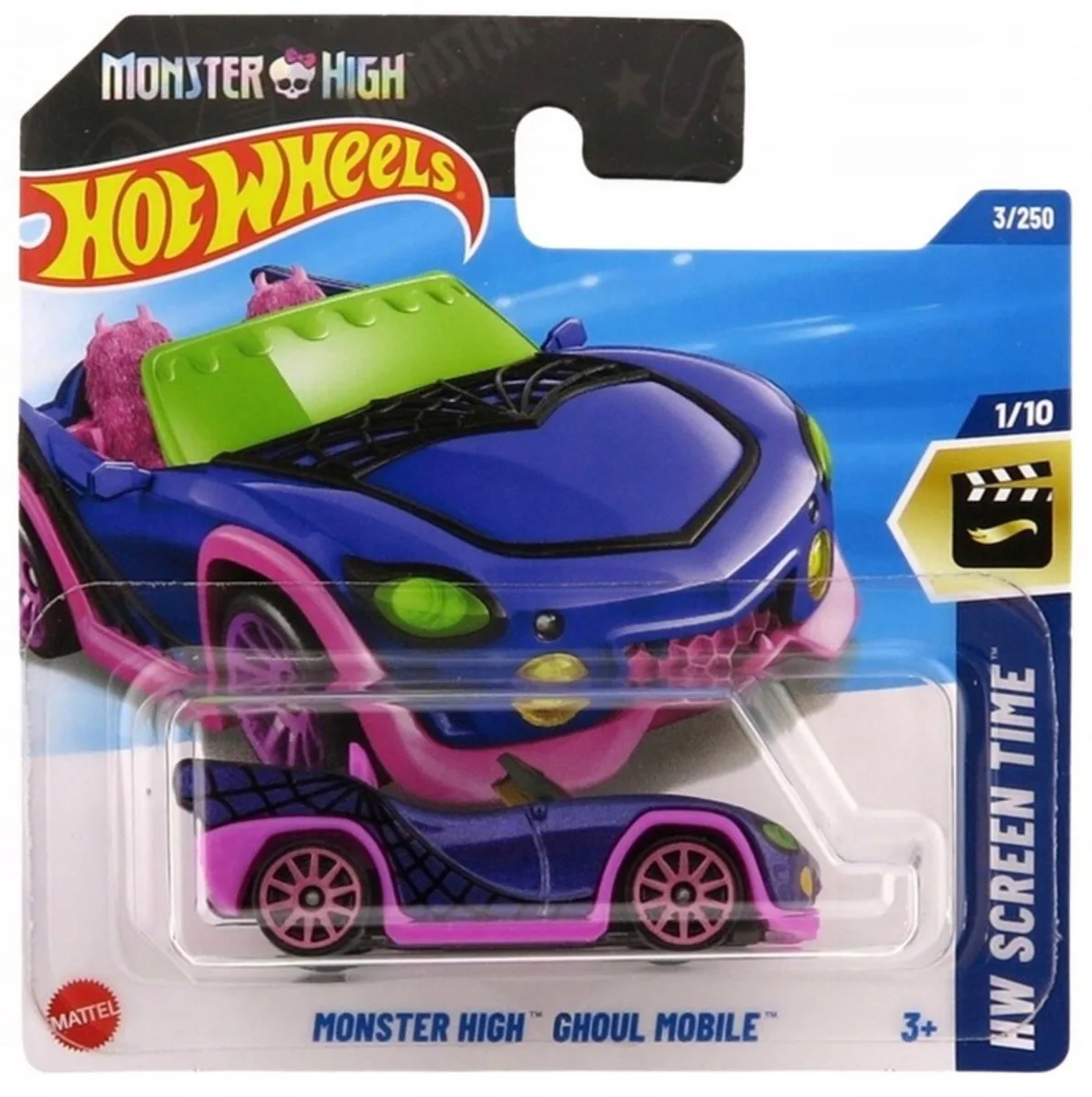 Monster High Ghoul Mobiele Die-Cast Speelgoedauto de Hot Wheels en Wielokolorowy – photo du produit