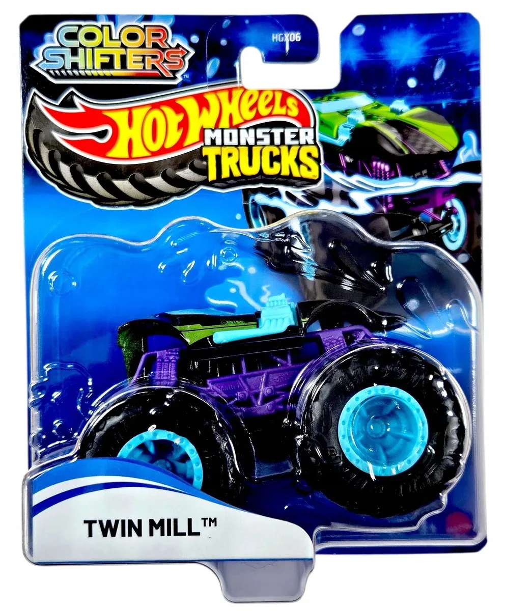 Monster Jam Color Shifter truck Twin Mill- monstertruck 9 cm schaal 1:64 by Hot Wheels in Multicolour – product photo