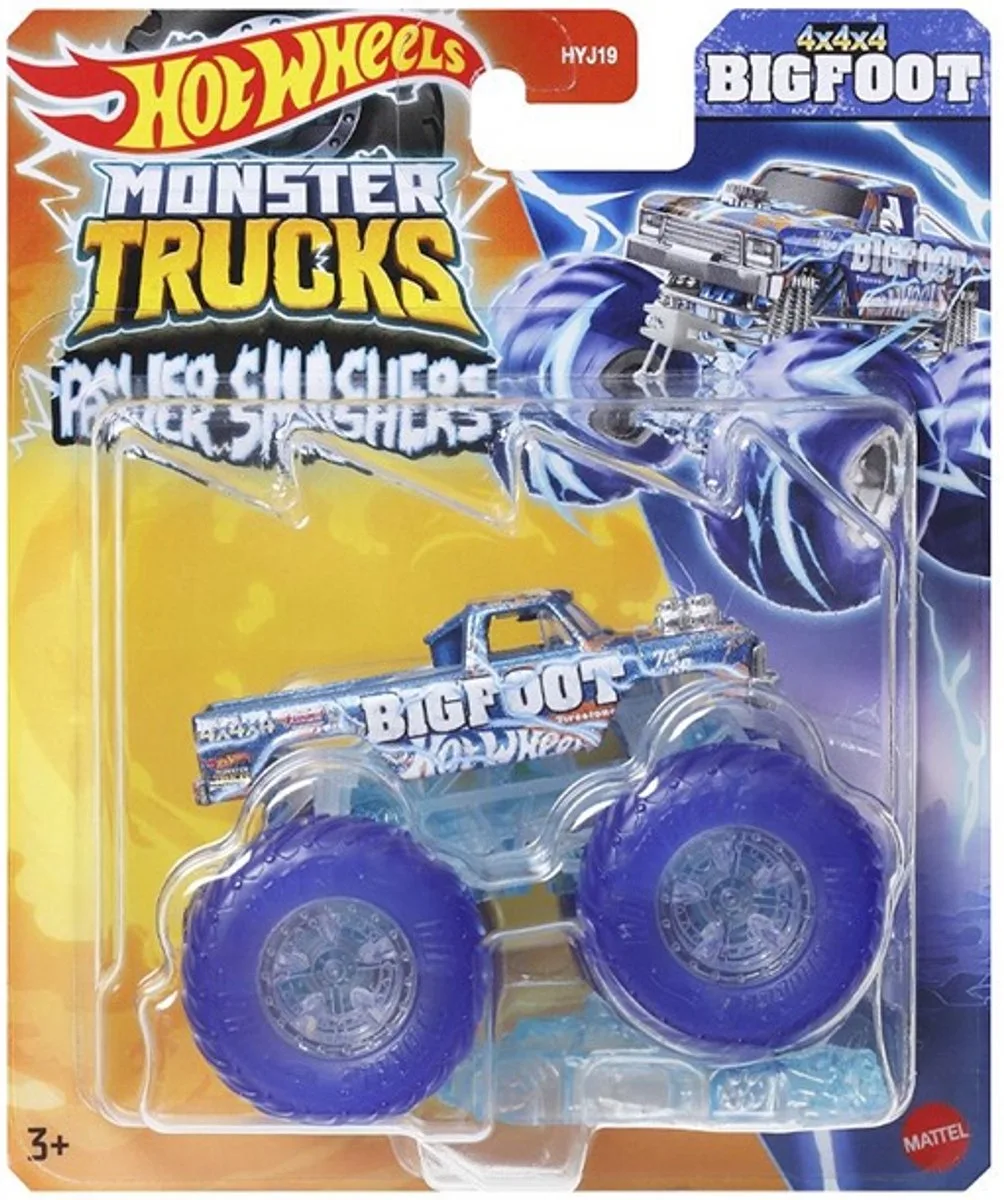 monster jam truck Bigfoot - monstertruck 9 cm schaal 1:64 van Hot Wheels in Meerkleurig – productfoto