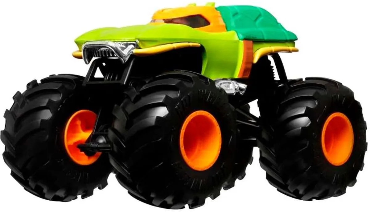 Monster Truck Michelangelo - Ninja Turtles 1:24 Nieuw model fra Hot Wheels i Flerfarvet – produktbillede