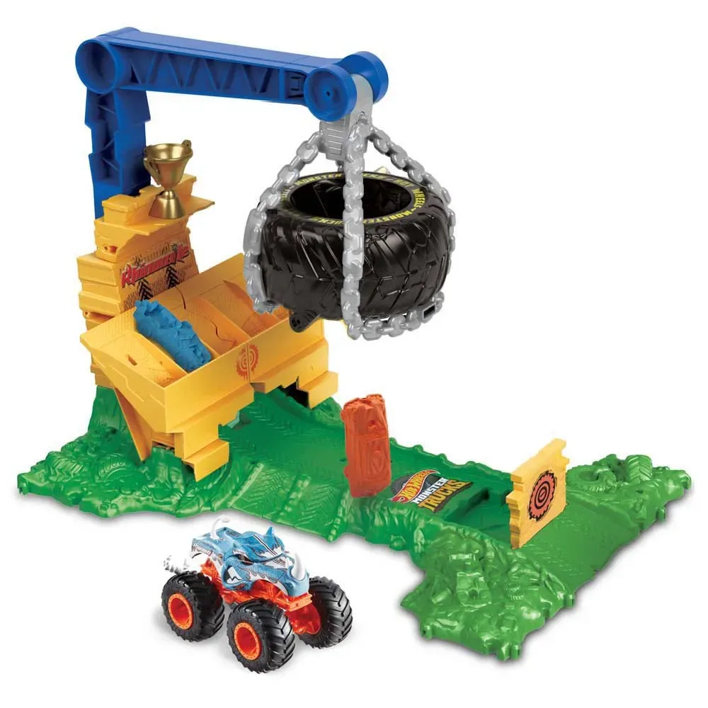 Monster Trucks Arena Smashers Rhinomite Uitdaging Auto von Hot Wheels – Produktfoto