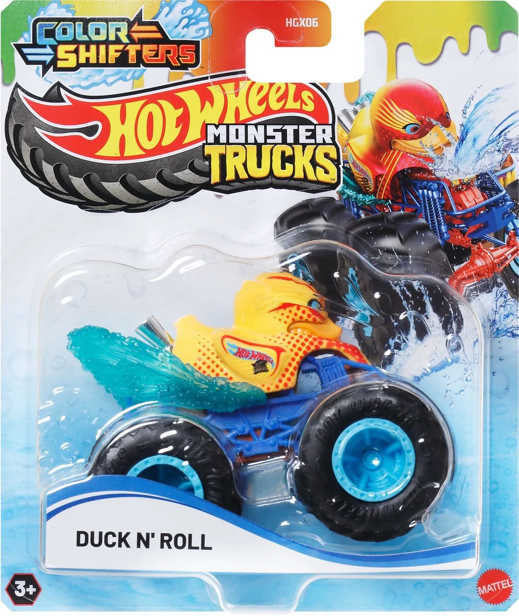 Monster Trucks COLOR SHIFTERS DUCK 'N' ROLL vehicle de Hot Wheels en Multicolore – photo du produit