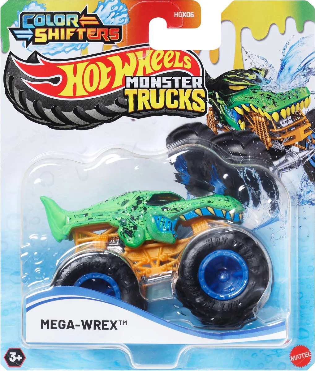Monster Trucks COLOR SHIFTERS MEGA-WREX vehicle von Hot Wheels in Mehrfarbig – Produktfoto
